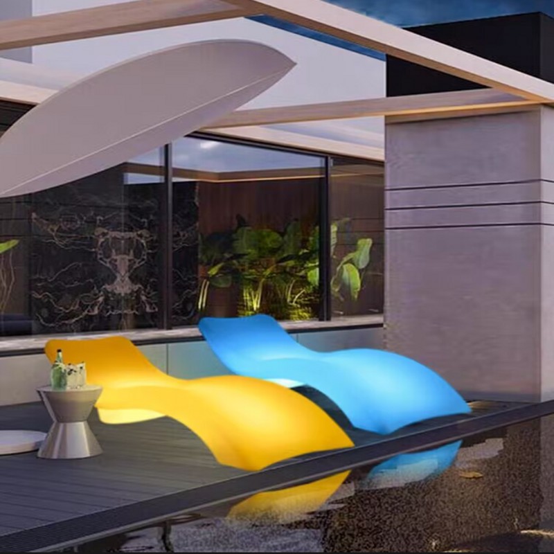 Outdoor Power Recliner - Espreguiçadeiras LED Luminosas para Exterior com