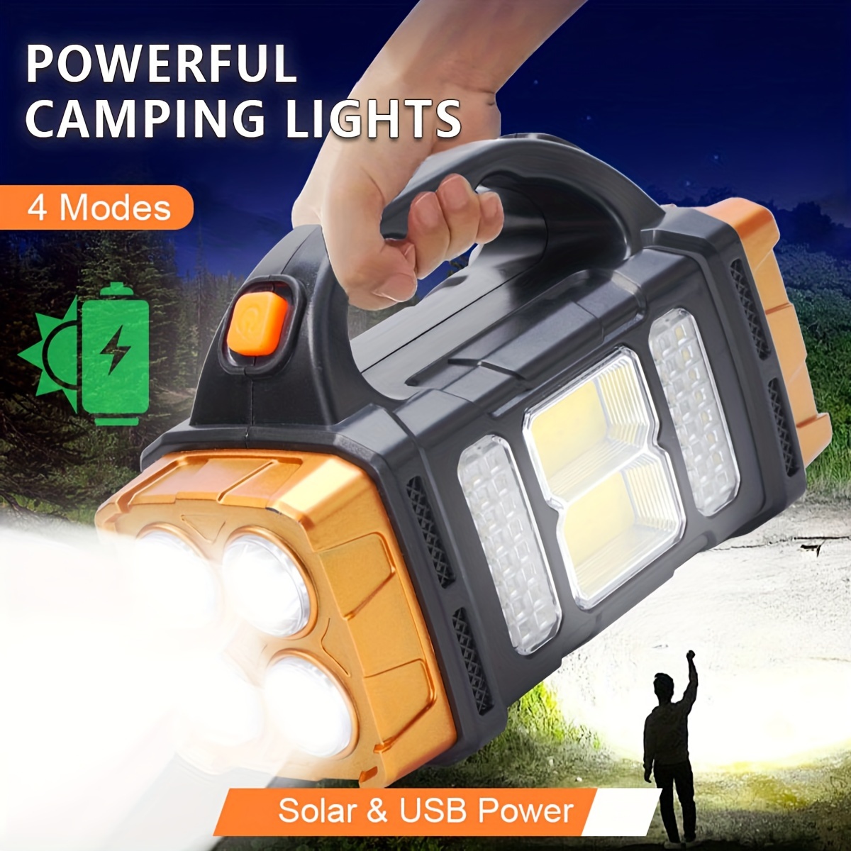Outdoor Power Bank - Nova Lanterna LED Solar Recarregável de