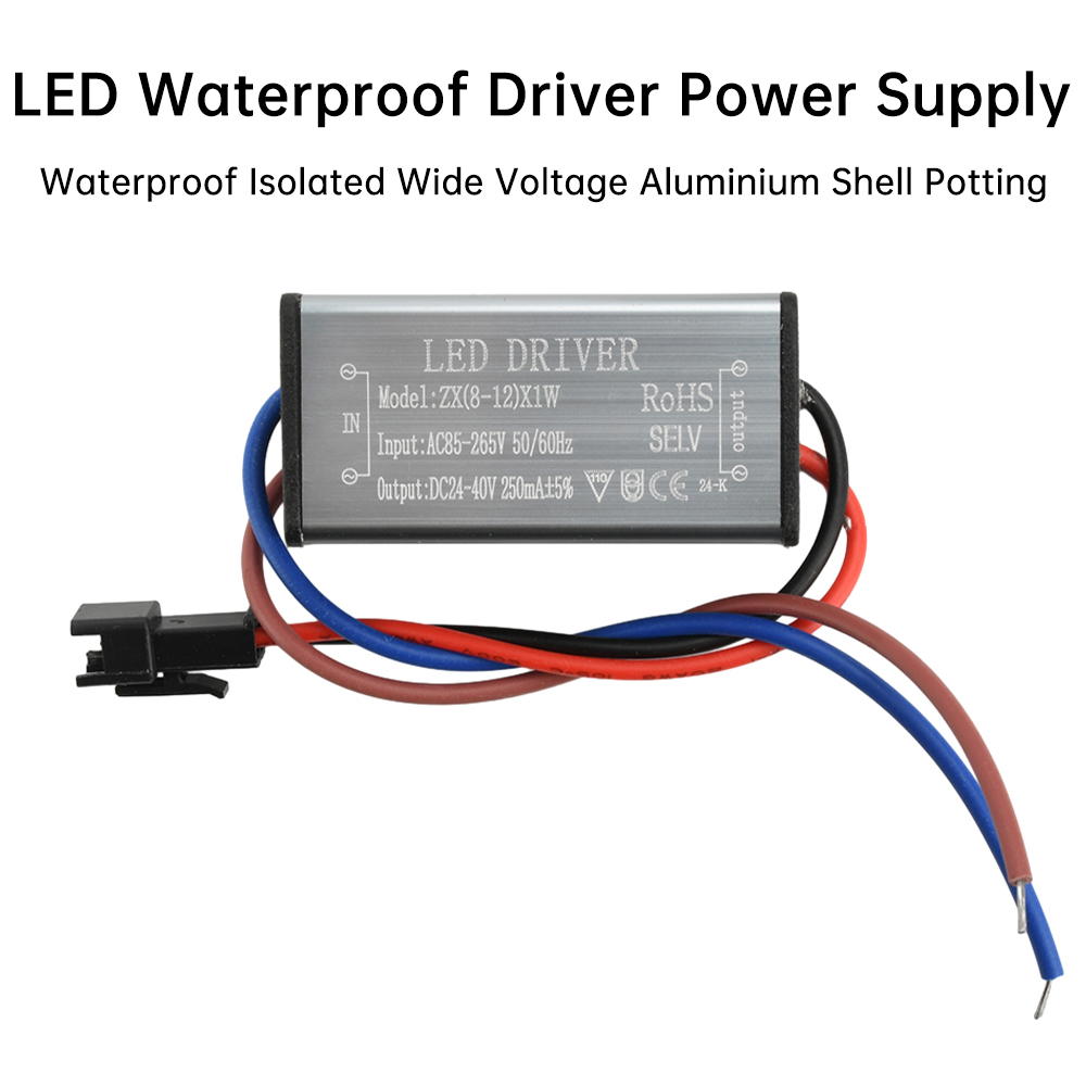 Outdoor Power Transformer - AC85-265V 1-24W IP68 à prova d'água