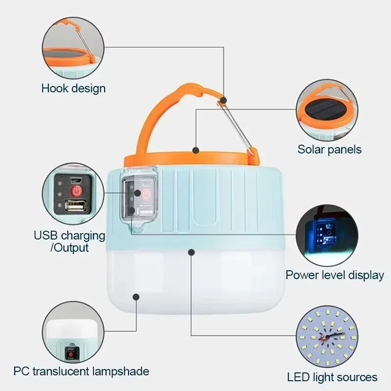 Lanterna de acampamento solar  - Outdoor Power Bank avaliação e preço