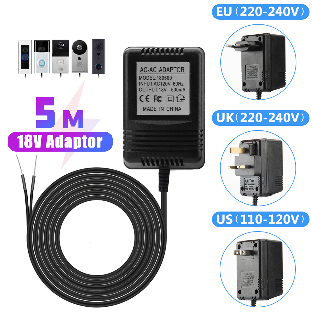 Eua reino unido ue plug 18v ac - Outdoor Power Adapter Ring avaliação e preço