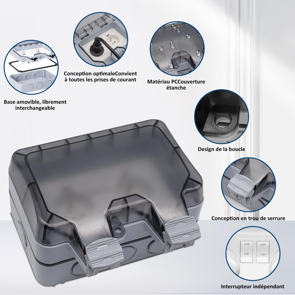 EIOMR França IP66 Tomada exter - Outdoor Power Outlet avaliação e preço