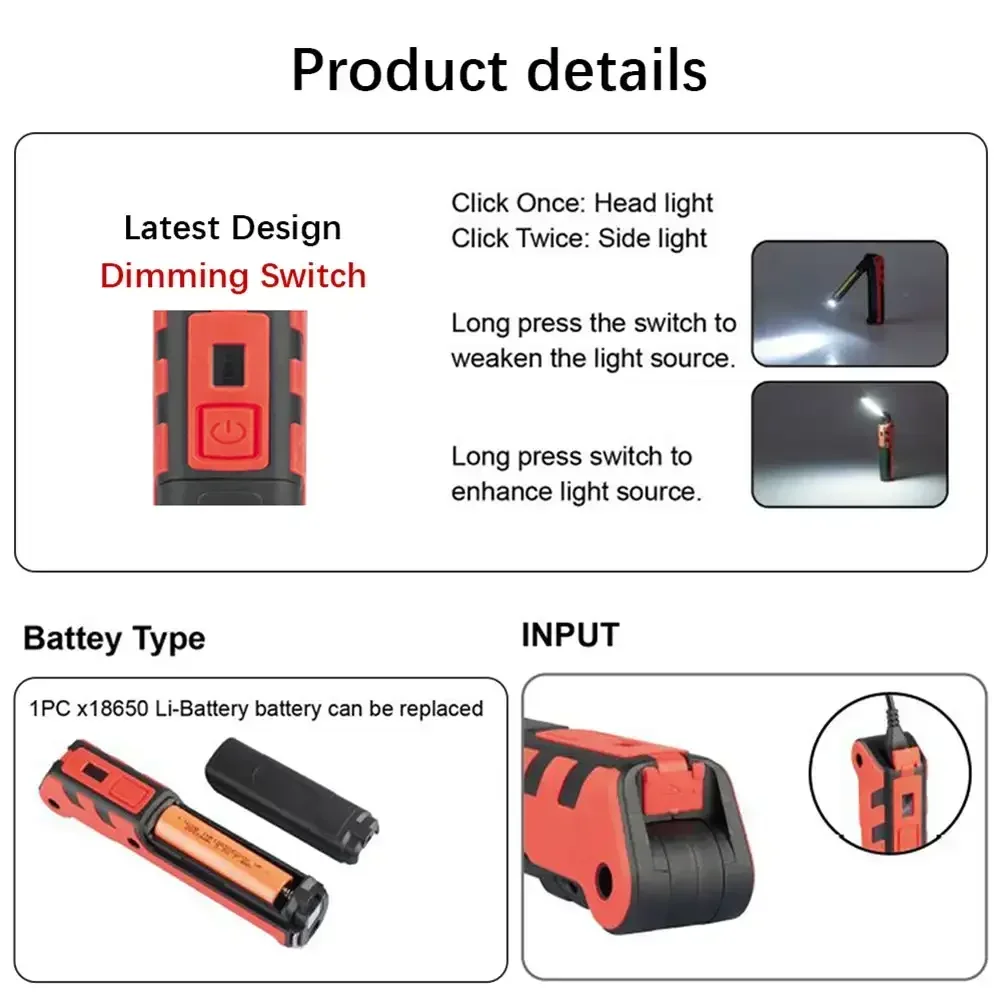 Lanterna de Trabalho LED COB R - Outdoor Power Bank avaliação e preço