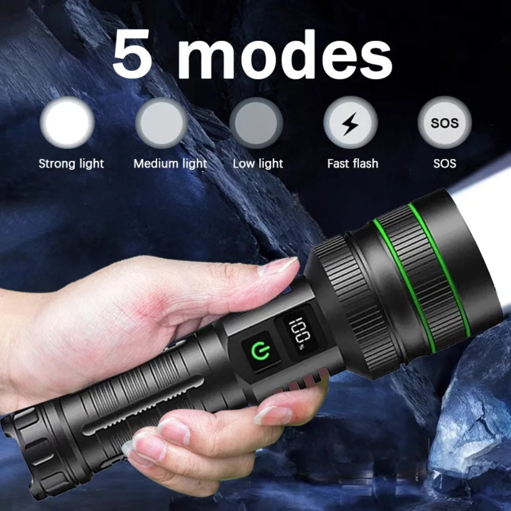 Lanterna LED poderosa com zoom - Outdoor Power Bank avaliação e preço